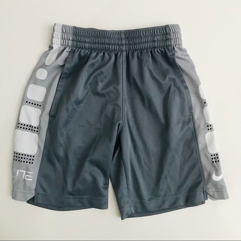 Boys Sz S Nike Elite Gray basketball Shorts DriFit